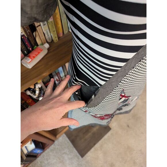 Abitart Vanessa Foglia Women's Small Grey Black Butterfly Embroidered Dress Mini - Picture 7 of 7